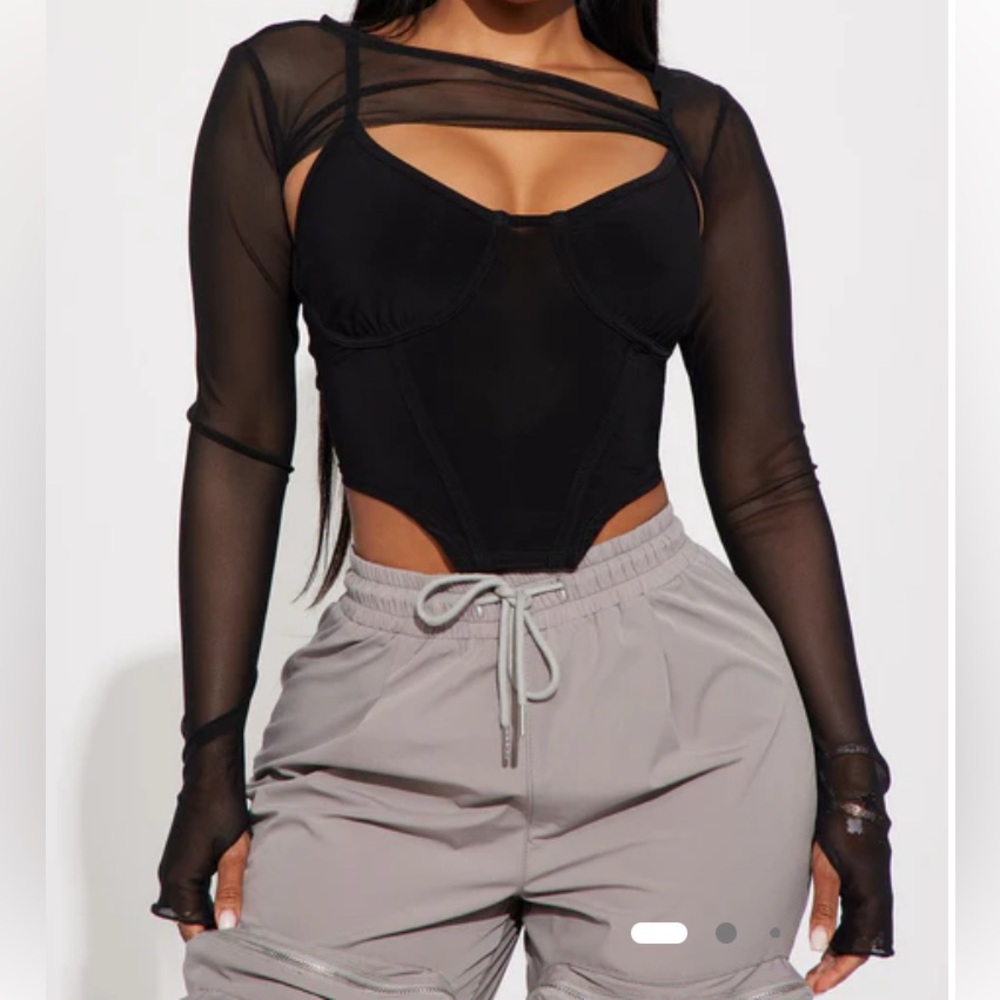 NEW Fashion Nova Molly Mesh Top